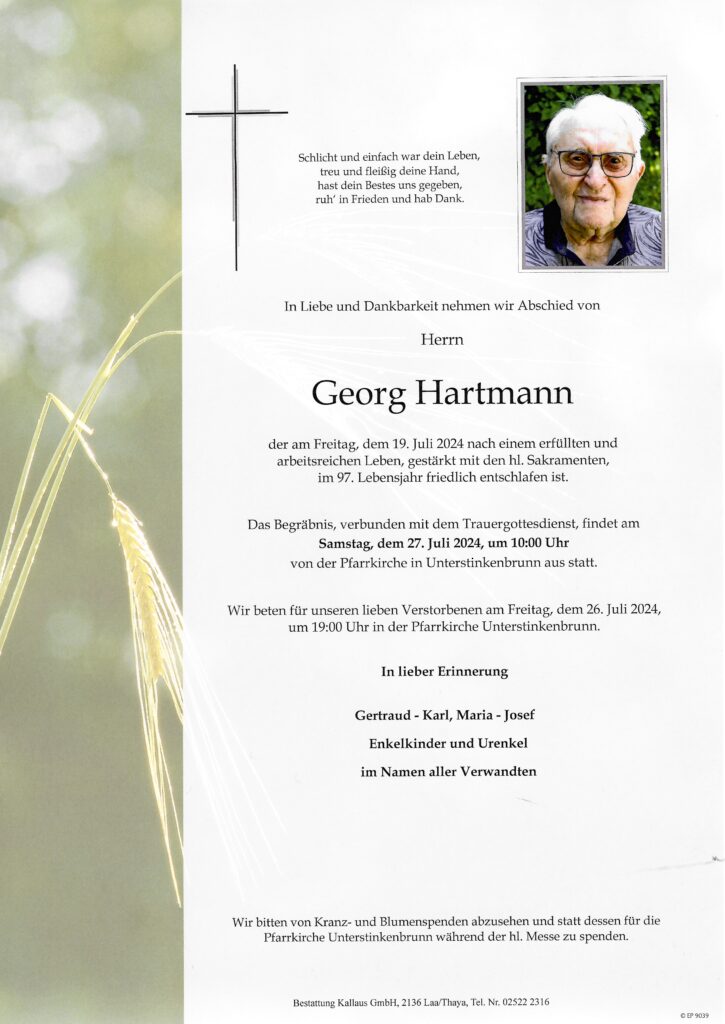 Hartmann Bestattung Kallaus
